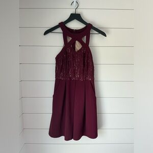 Von Maur Junior XS Burgundy Dress